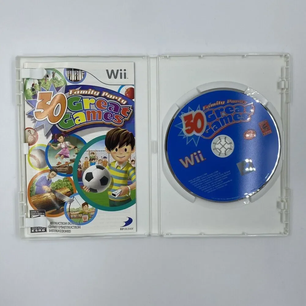 Family Party: 30 Great Games (Nintendo Wii, 2008) TESTED‎ CIB WORKING